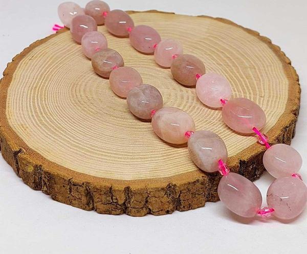 Pembe Kuvars Taşı Şekilli YARIM Dizi (44600) (18cm uzunluğundadır) - Image 1