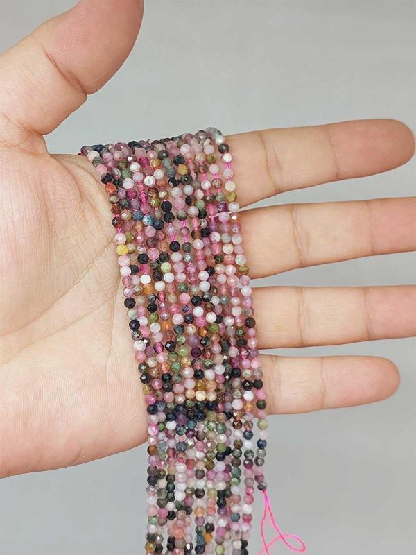 Turmalin Taşı Faset Kesim 3mm Dizi (51934) - Image 1