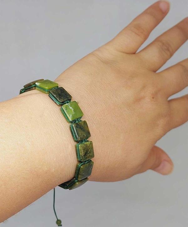Yeşim Taşı Makrome Tasarım Bileklik (51594) - Image 1