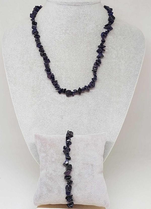 Yıldız Taşı Lacivert Küçük Taşlar Kolye & Bileklik Seti (52148) - Image 1