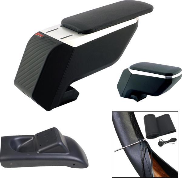 Citroen Nemo Premium HQ Lüks ABS Ayaklı Gri-Siyah Kolçak - Image 1