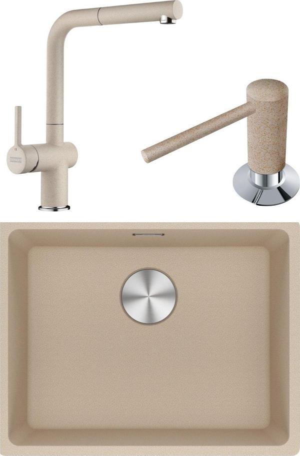 Franke Maris MRG 210/110-52  Granit Eviye-Active Plus 2.0 Armatür-Sıvı Sabunluk Üçlü Set Avena - Image 1