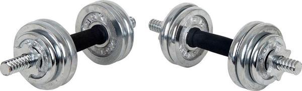 Hepitop Çantalı Döküm Plaka Dambıl Seti 15 Kg Krom Dumbbell Set - Image 1