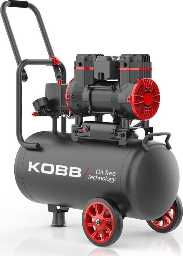 KOBB KBK25S 1.7HP 25Lt 8Bar Yağsız Sessiz Taşınabilir Hava Kompresörü - Image 1