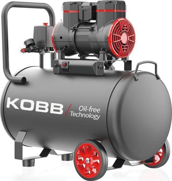 KOBB KBK50S 2.0HP 50Lt 8Bar Yağsız Sessiz Taşınabilir Hava Kompresörü - Image 1