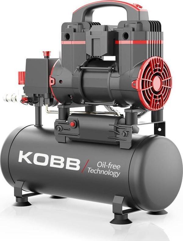 KOBB KBK8S 1.2HP 8Lt 8Bar Yağsız Sessiz Taşınabilir Hava Kompresörü - Image 1