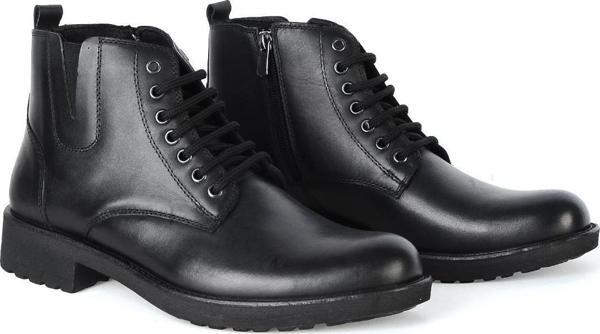 Crısso B905 Siyah Kauçuk %100 Deri Erkek Bot Ayakkabı - Image 1