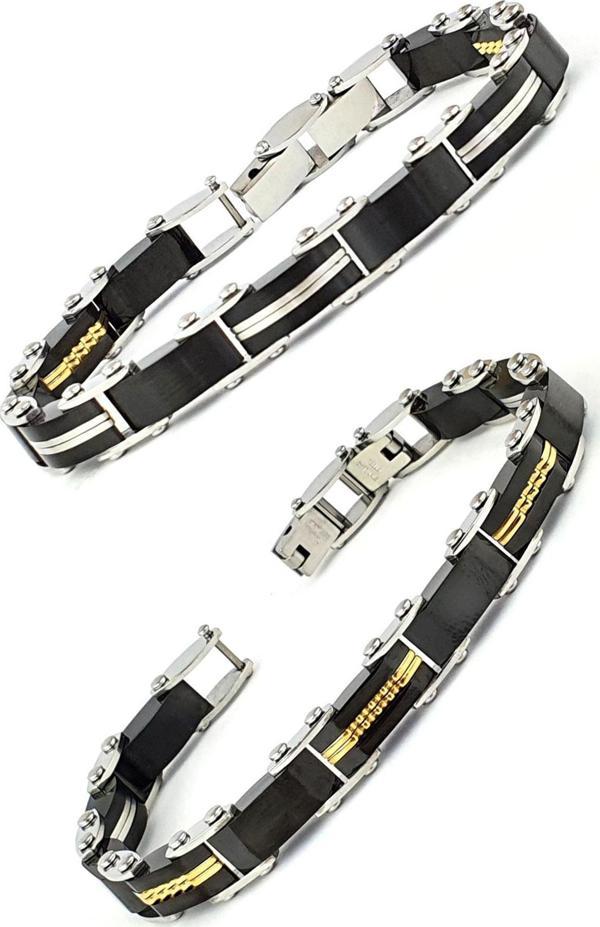 Çift Taraflı Kullanılabilir 316L Çelik Erkek Bileklik - Image 1