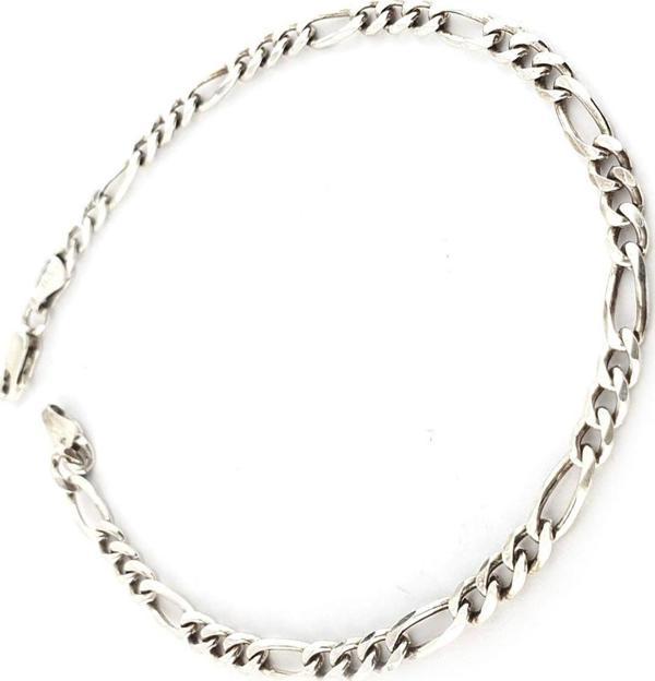 925Ayar Gümüş Figaro Erkek Zincir Bileklik - Image 1