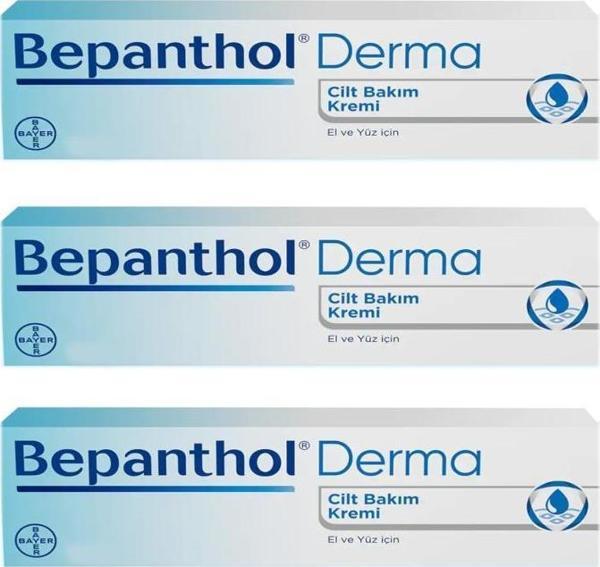 Bepanthol Derma Cilt Bakım Kremi El ve Yüz İçin 30 Gr-3 ADET - Image 1