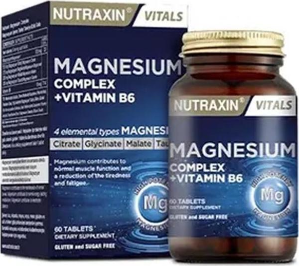 Nutraxin Magnesium Complex + Vitamin B6 60 Tablet  - Image 1