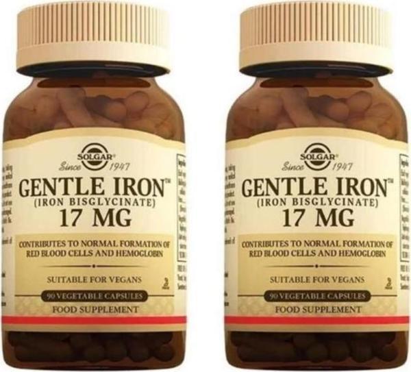 Solgar Gentle Iron 17 Mg 90 Kapsül - 2 ADET - Image 1