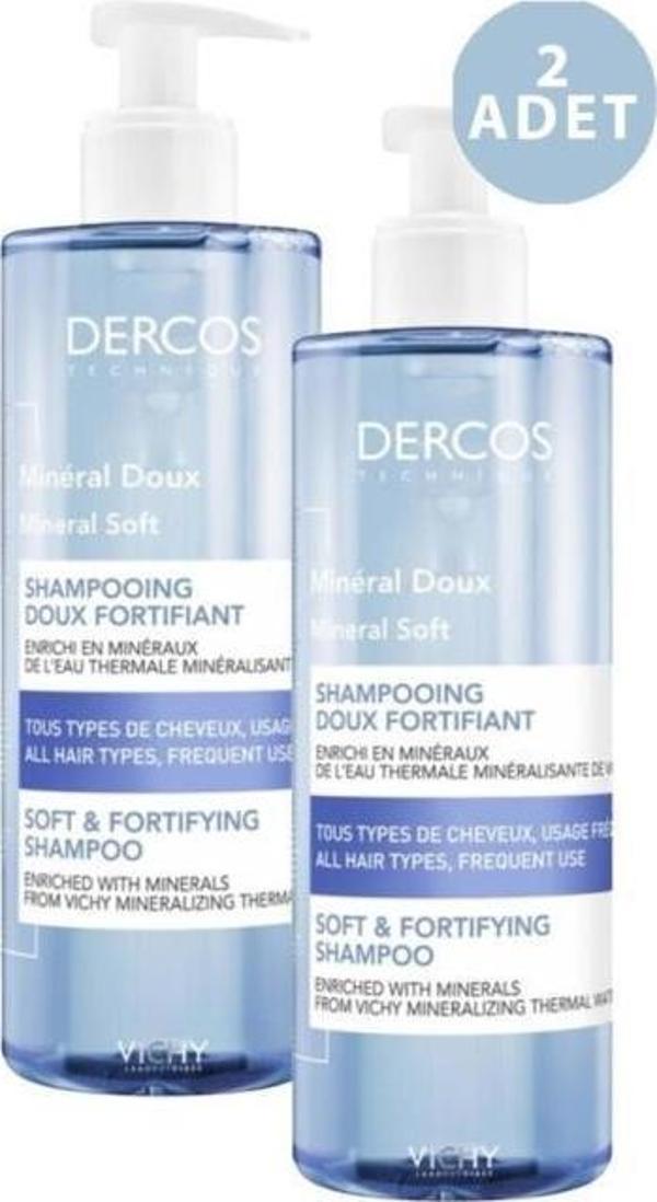 Vichy Dercos Mineral Soft Şampuan 400 Ml - 2 ADET - Image 1