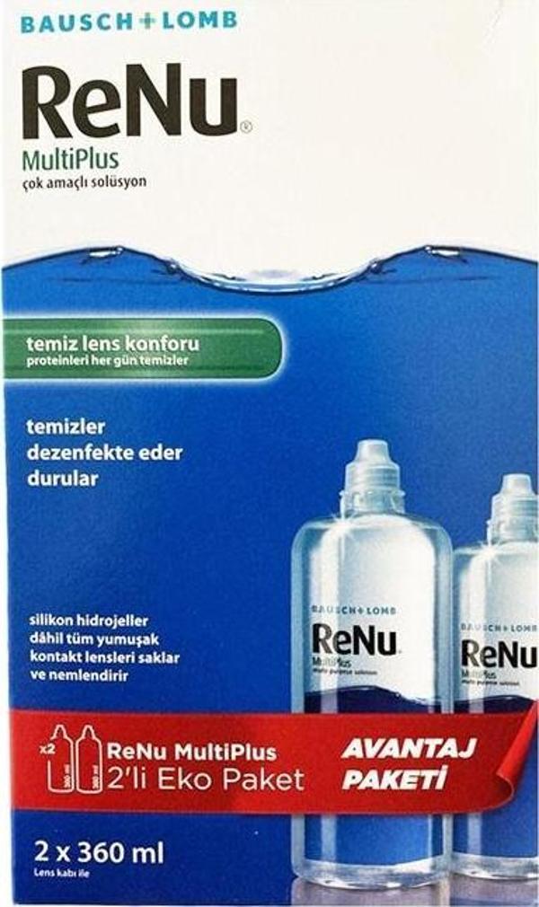 Renu Multiplus Çok Amaçlı Lens Solüsyonu 2 x 360 Ml - AVANTAJLI PAKET  - Image 1
