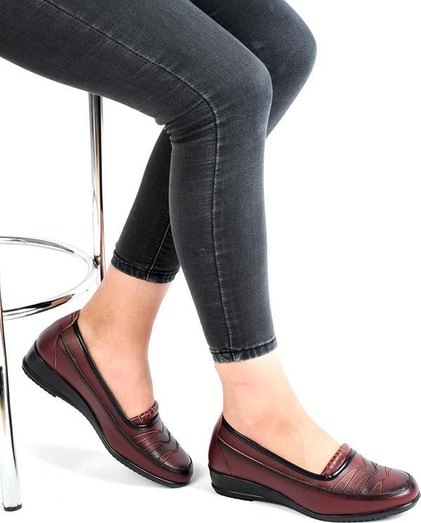 Frida 427 Bordo Jel taban Günlük Kadın Casual Ayakkabı - Image 1