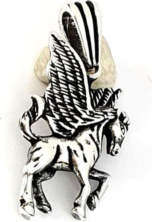 3 Boyutlu 925 Ayar Gümüş Pegasus Kolye Ucu - Image 1