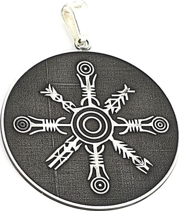 925  Ayar Gümüş Tasarım Madalyon Kolye Ucu - Image 1