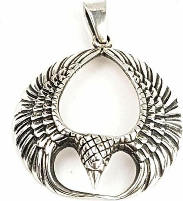 Kartal Figürlü Gümüş Kolye Ucu - Image 1