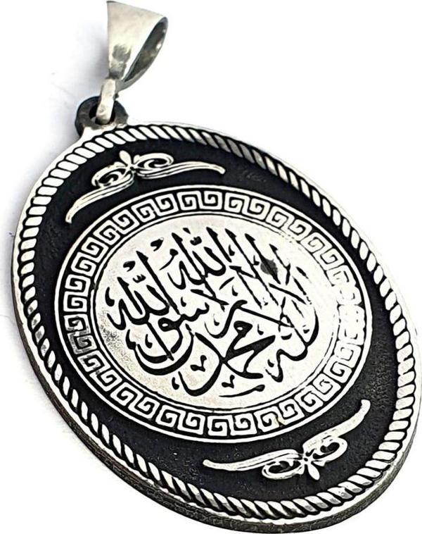Kelime- İ Tevhid 925 Ayar Gümüş Tasarım Kolye Ucu - Image 1