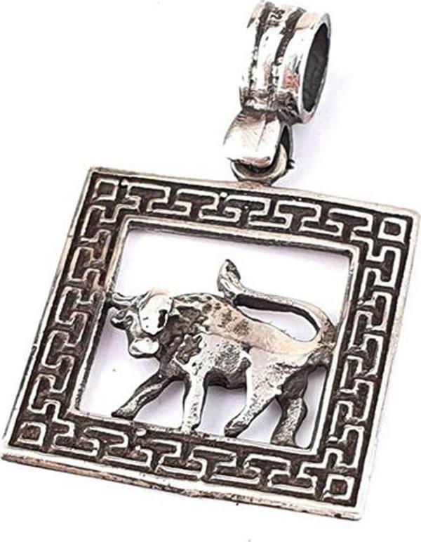 Boğa Burcu Gümüş Kolye Ucu - Image 1