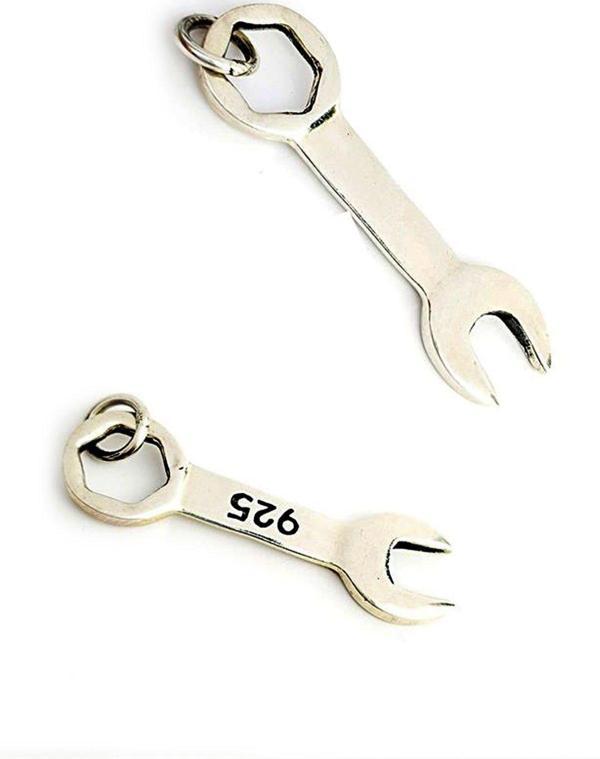 İngiliz Anahtarı Gümüş Tasarım Kolye Ucu - Image 1
