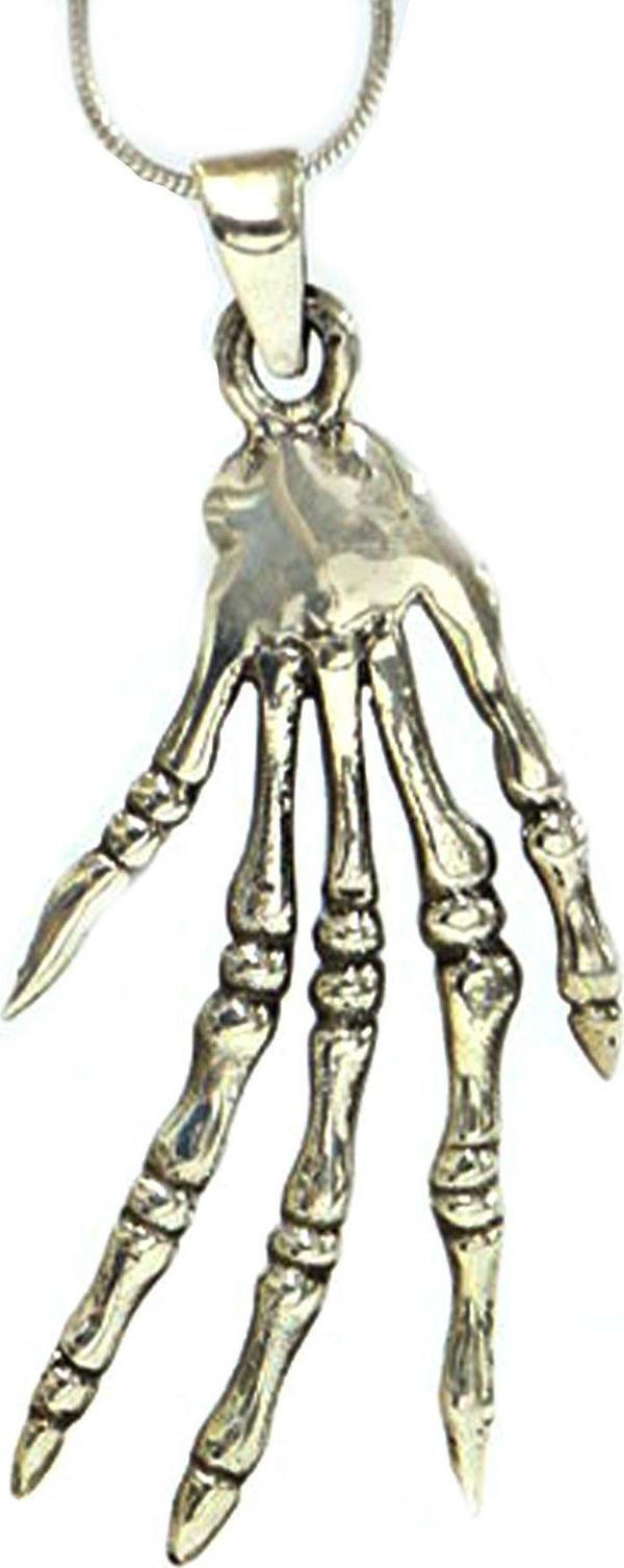 İskelet Eli Gümüş Kolye Ucu - Image 1