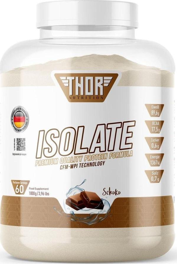Thor Nutrition 1,8Kg Izole Protein 60 Servis Çikolata Aromalı - Image 1