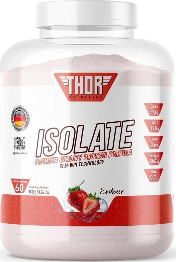 Thor Nutrition 1,8Kg Izole Protein 60 Servis Çilek Aromalı + 5 Hediye - Image 1