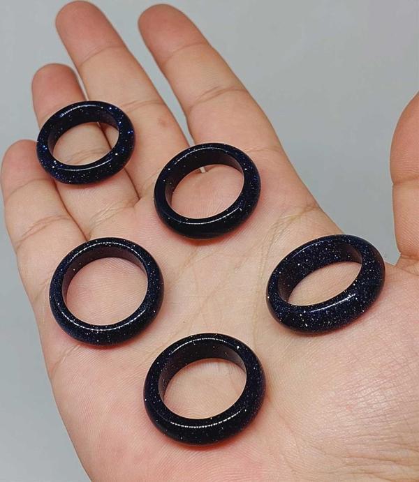 Yıldız Taşı Lacivert Yüzük 6.5mm Kalınlığında  - Standart Ölçü - 51500 - Image 1
