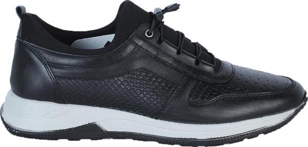 Dropland 8787 Siyah Nopa Deri Erkek Sneaker Ayakkabı - Image 1