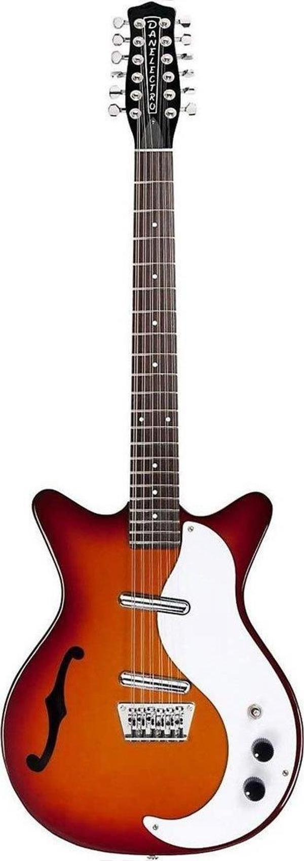 Danelectro 12 Telli Elektro Gitar with F Hole (12SCSB) - Image 1