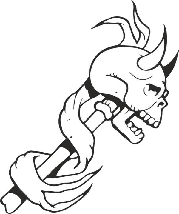 KURU KAFA FOLYO STİCKER 40cm Uzunluk - Image 1