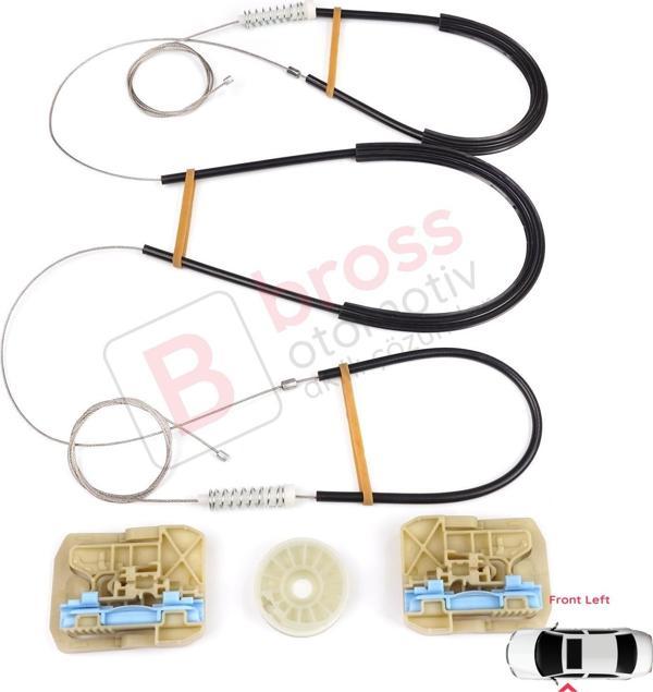 ESC Otomotiv Audi A4 S4 09 11 İçin Ön Sol Kapı Cam Mekanizması Seti 8K0837461 - Image 1