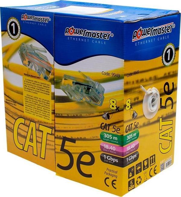 POWERMASTER PM-CAT05 25 AWG 305 METRE CAT5 KABLO - Image 1