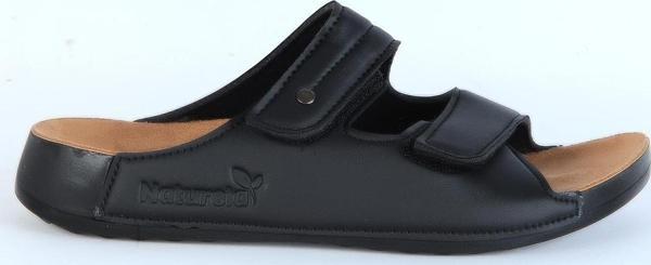 Ayakcenter Naturella Siyah Cırtlı Kadın Düz Terlik - Image 1
