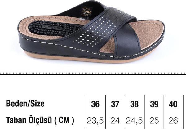 Gezer 11259 Siyah Kadın Günlük Düz Terlik - Image 1