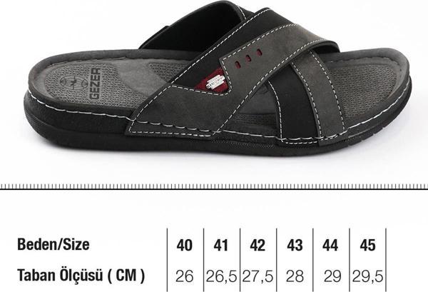 Gezer 11474 Siyah Günlük Yazlık Erkek Terlik - Image 1