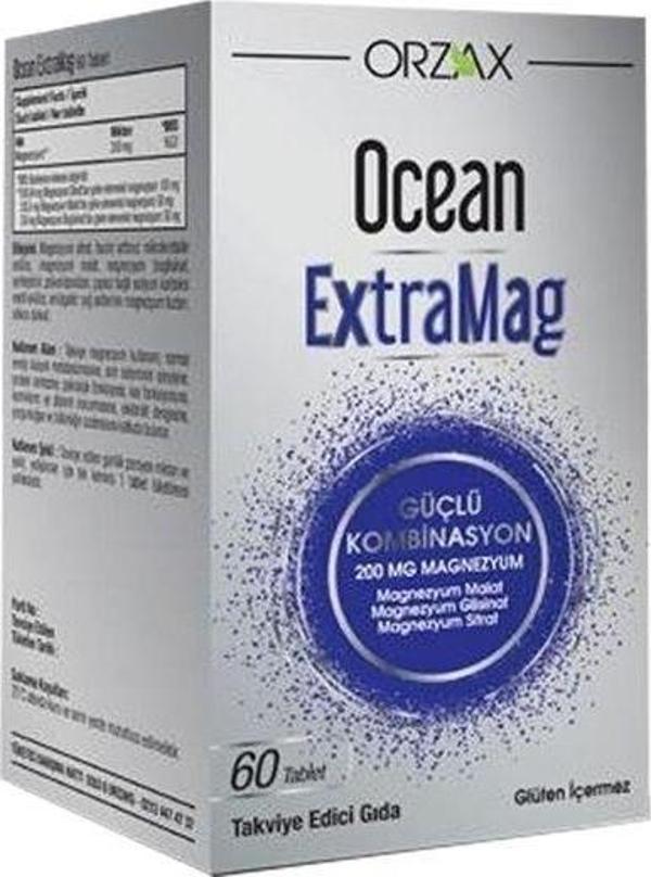 ExtraMag Üçlü Kombinasyon Takviye Edici Gıda 60 Tablet Magnezyum Malat Bisglisinat Sitrat - Image 1