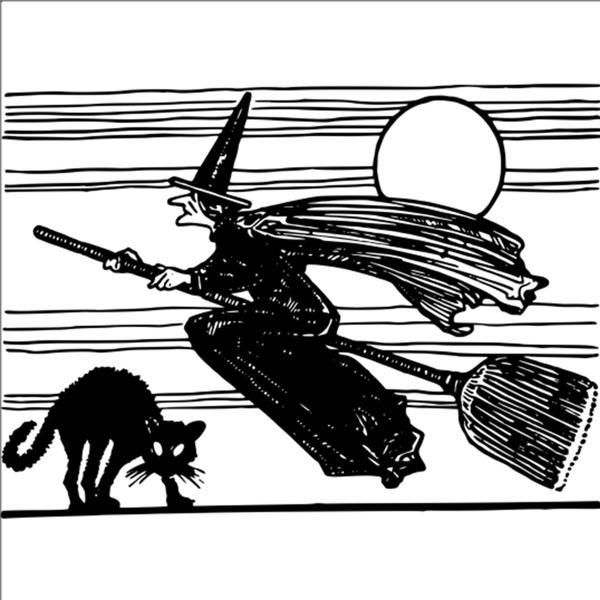 SÜPÜRGELİ CADI FOLYO STİCKER 200cm Uzunluk - Image 1