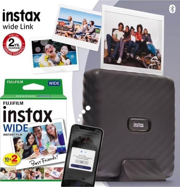 Instax Wide Link Gri Akıllı Telefon Yazıcısı Ve 20'li Film - Image 1