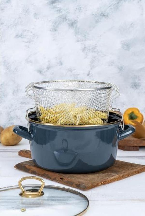 Acar Qualita Savor Serisi 22 cm Kızartma Tenceresi Gri - Image 1