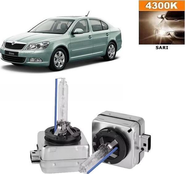 Skoda Octavia II 2004-2008 D1S / D1R 4300K Sarı HID Xenon Ampul 2 Adet - Image 1
