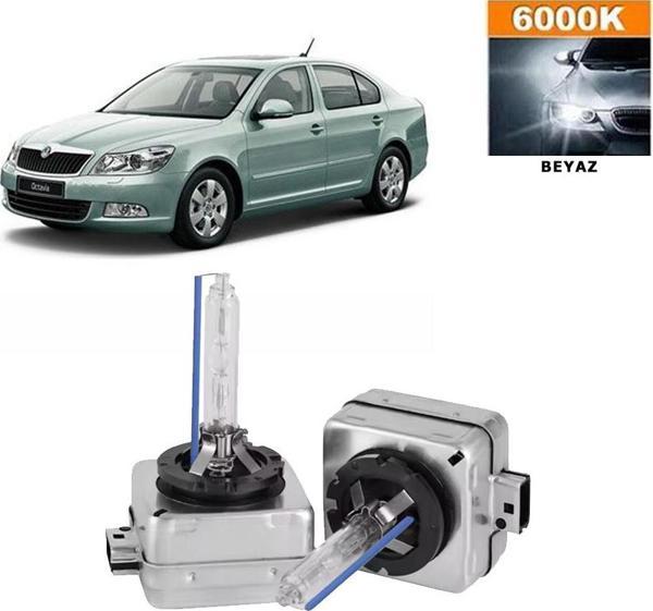 Skoda Octavia II 2004-2008 D1S / D1R 6000K Beyaz HID Xenon Ampul 2 Adet - Image 1