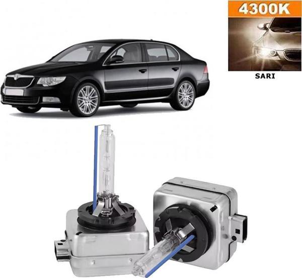 Skoda SuperB 2008-2012 D1S / D1R 4300K Sarı HID Xenon Ampul 2 Adet - Image 1