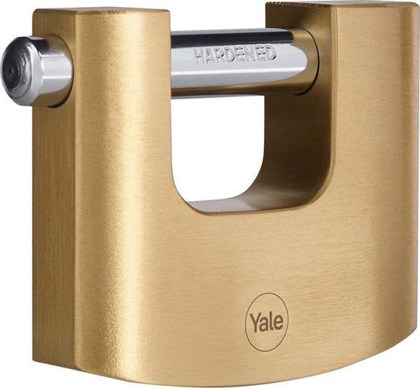 Yale Y114b/90/127/1 - 90mm Oval Kayar Pimli Pirinç Asma Kilit Sertleştirilmiş Çelik Halka - Image 1