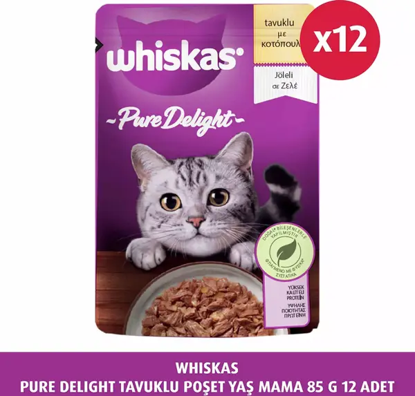 Whiskas Pure Delight Tavuklu Poşet Yaş Mama 85 G 12X - Image 1