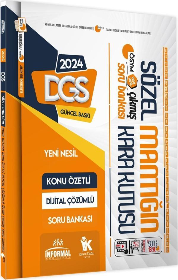 DGS Sözel Mantık Kara Kutu Konu Özetli Dijital Çözümlü ÖSYM Çıkmış Soru Havuzu Bankası - Karakutu Yayınları - Image 1