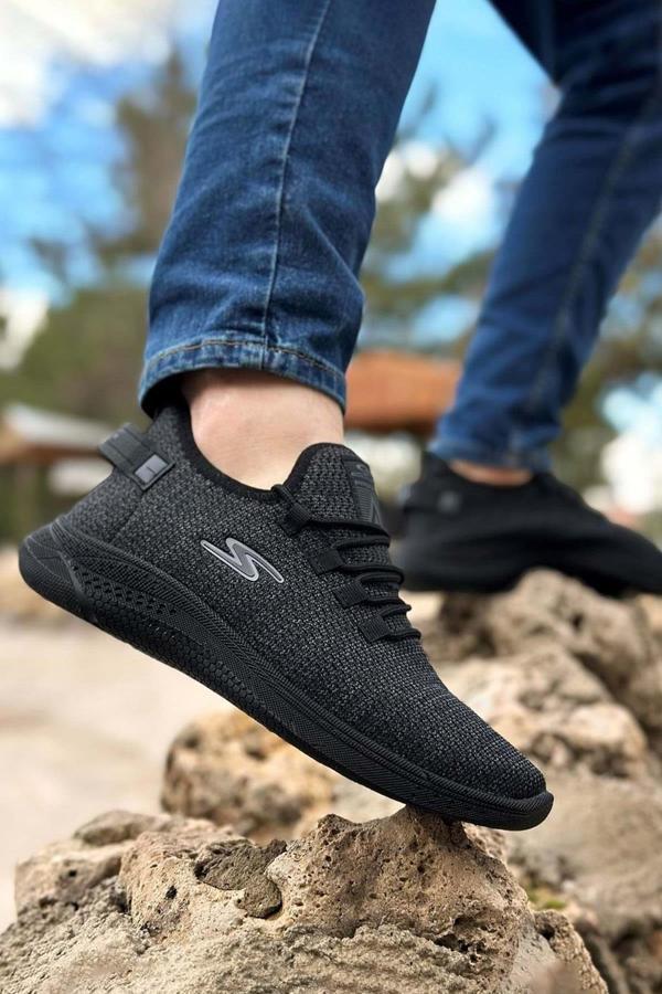 Ayakcenter 085 Psm Siyah Anorak Yazlık Erkek Sneaker Ayakkabı - Image 1