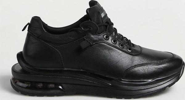 Bulldozer 230302 Siyah Analin %100 Deri Erkek Spor Ayakkabı - Image 1