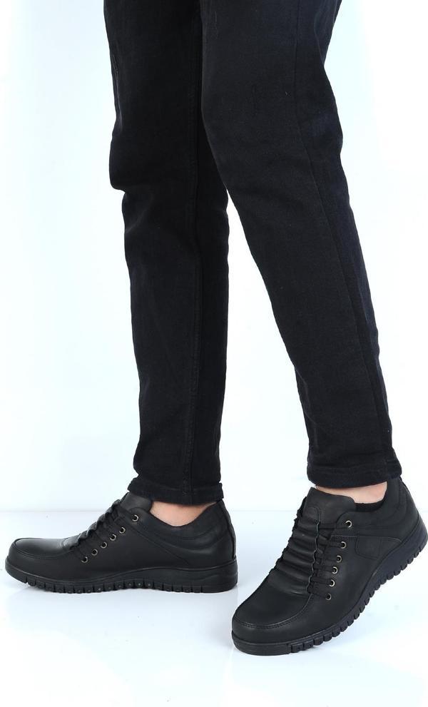 Dropland 3330 Siyah Grezor %100 Deri Kışlık Erkek Casual Ayakkabı - Image 1